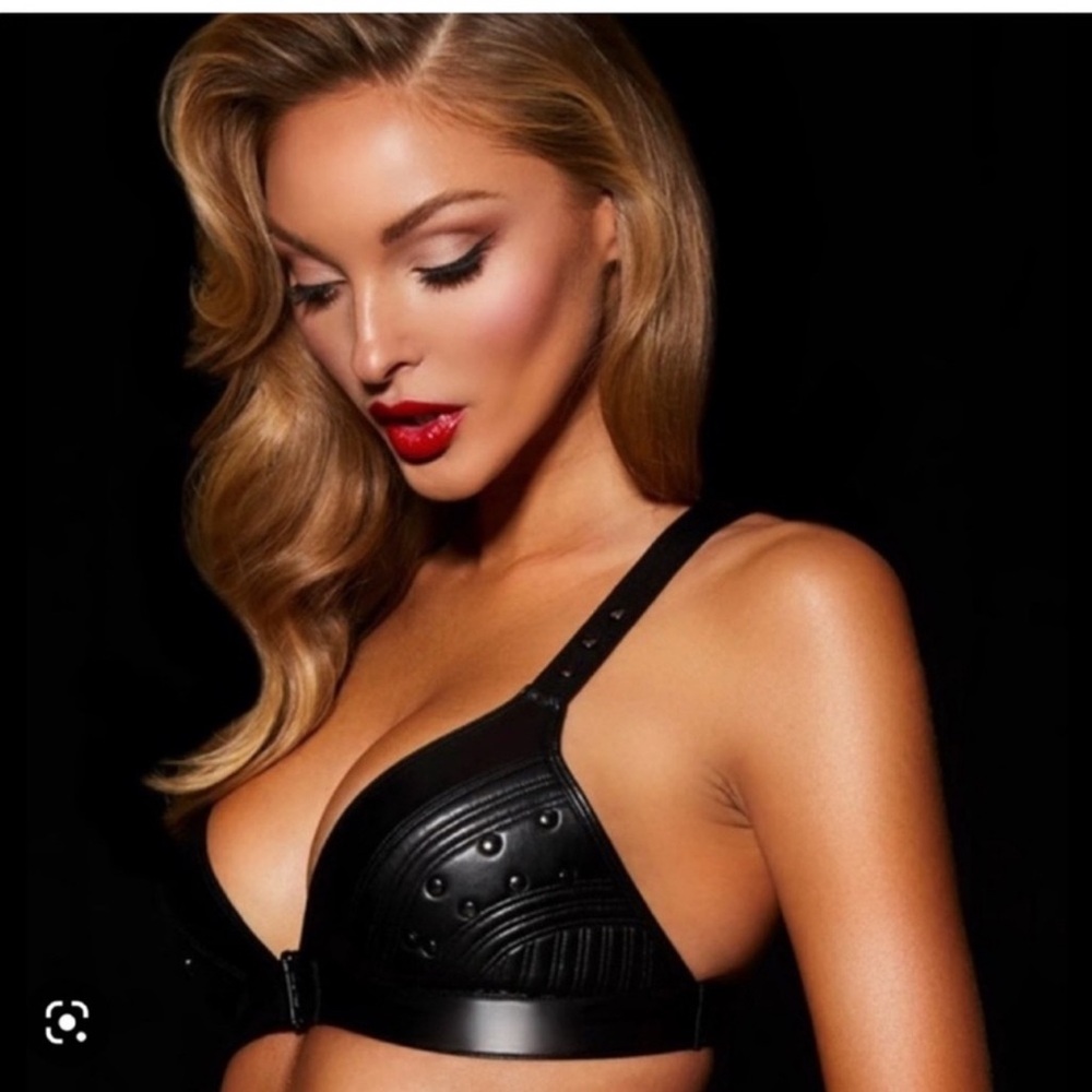 NWT XS Honey Birdette Sexy Leather Casey Bra
